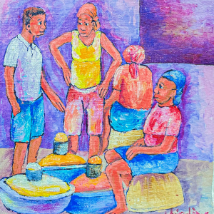 Mache de Riz - 12" x 12"