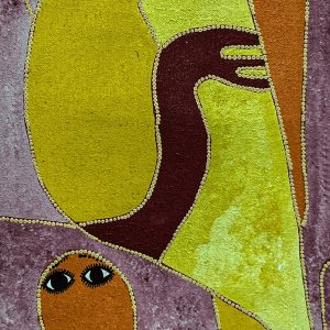 L’Oiseau Jaune de Levoy Exil incarne la fusion entre spiritualité et nature, typique du mouvement Saint-Soleil. À travers des motifs cosmiques et une palette éclatante, l’artiste donne vie à un oiseau symbolique, porteur de liberté et d’énergie mystique. Son style distinctif, mêlant abstraction et figures stylisées, évoque un univers vibrant et profondément enraciné dans la culture haïtienne.