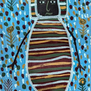 En 1998, Louisiane Saint Fleurant continue d’explorer son style naïf caractéristique, mettant en scène des figures féminines, des scènes de vie quotidienne et des éléments spirituels. À travers des couleurs chaleureuses et des formes stylisées, elle exprime la richesse de la culture haïtienne avec une sensibilité unique. Son travail, empreint de douceur et de symbolisme, célèbre la force et la beauté des traditions haïtiennes.