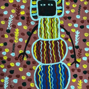 En 2000, Louisiane Saint Fleurant poursuit son exploration artistique avec des œuvres empreintes de spiritualité et de culture haïtienne. Fidèle à son style naïf, elle utilise des couleurs éclatantes et des formes stylisées pour représenter des scènes de la vie quotidienne, des figures féminines et des éléments symboliques. Son travail dégage une sensibilité unique, célébrant la force et la beauté des traditions haïtiennes.