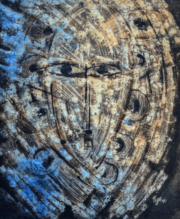 Astèque de Tiga s'inscrit dans son exploration artistique mêlant abstraction et spiritualité. À travers des formes stylisées et une palette riche en contrastes, l’artiste évoque une connexion entre les civilisations anciennes et une expression contemporaine. Son œuvre, imprégnée de mystère et de symbolisme, invite à une réflexion sur l’héritage culturel et l’imaginaire universel.