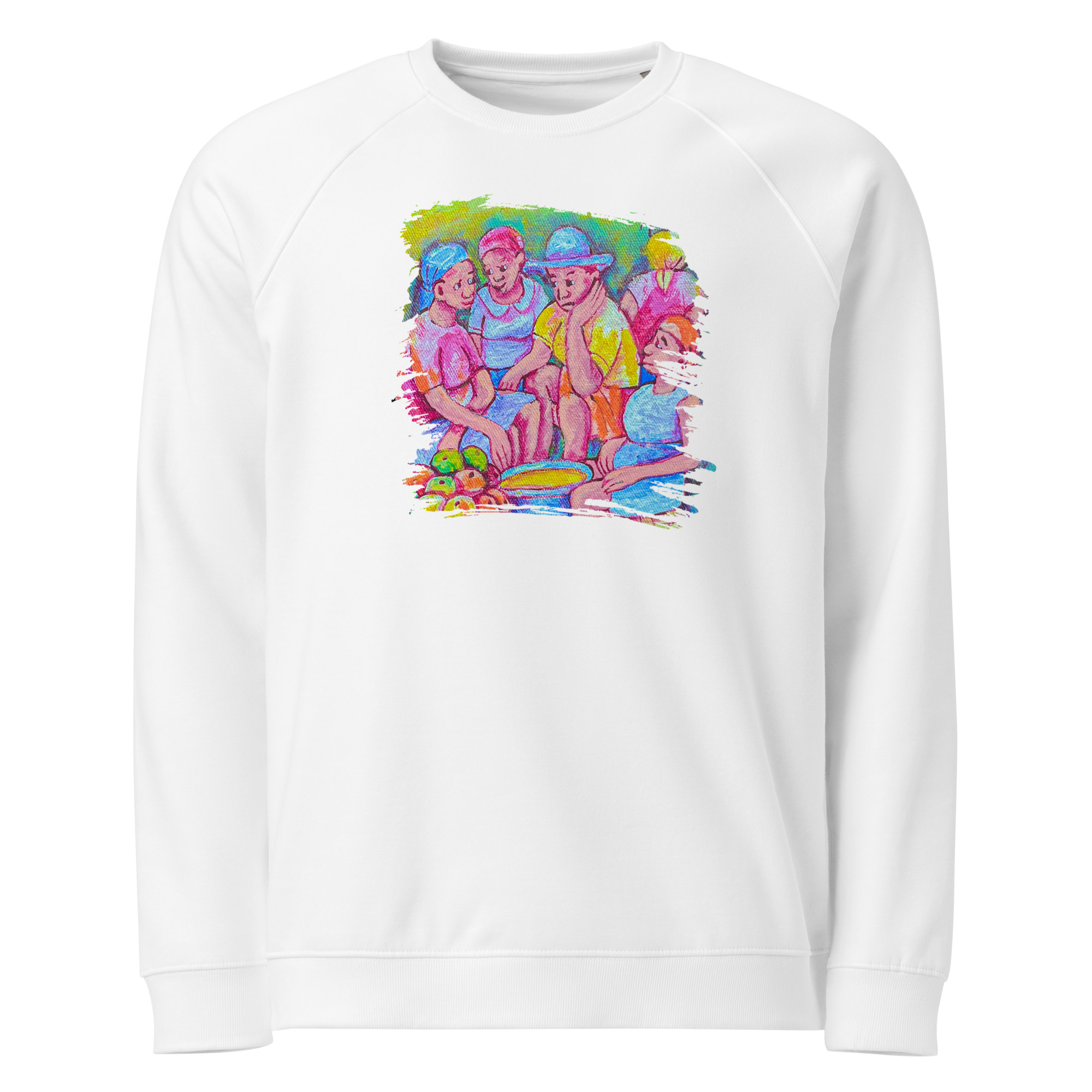 Unisex organic raglan sweatshirt Mendes - Image 2