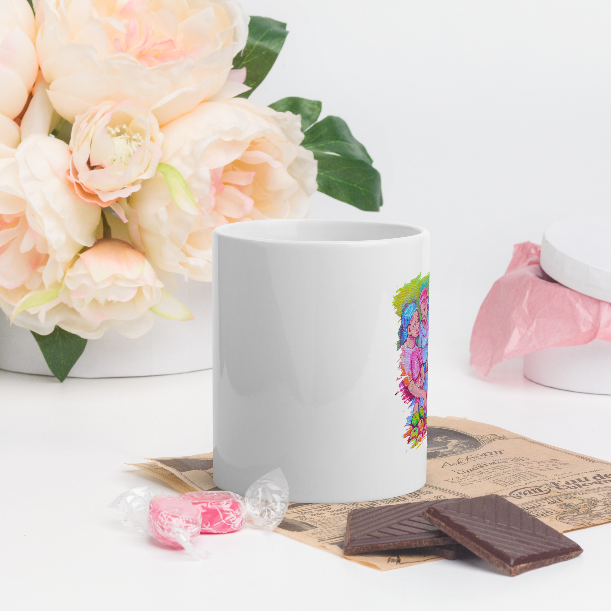 White glossy mug Mendes - Image 4